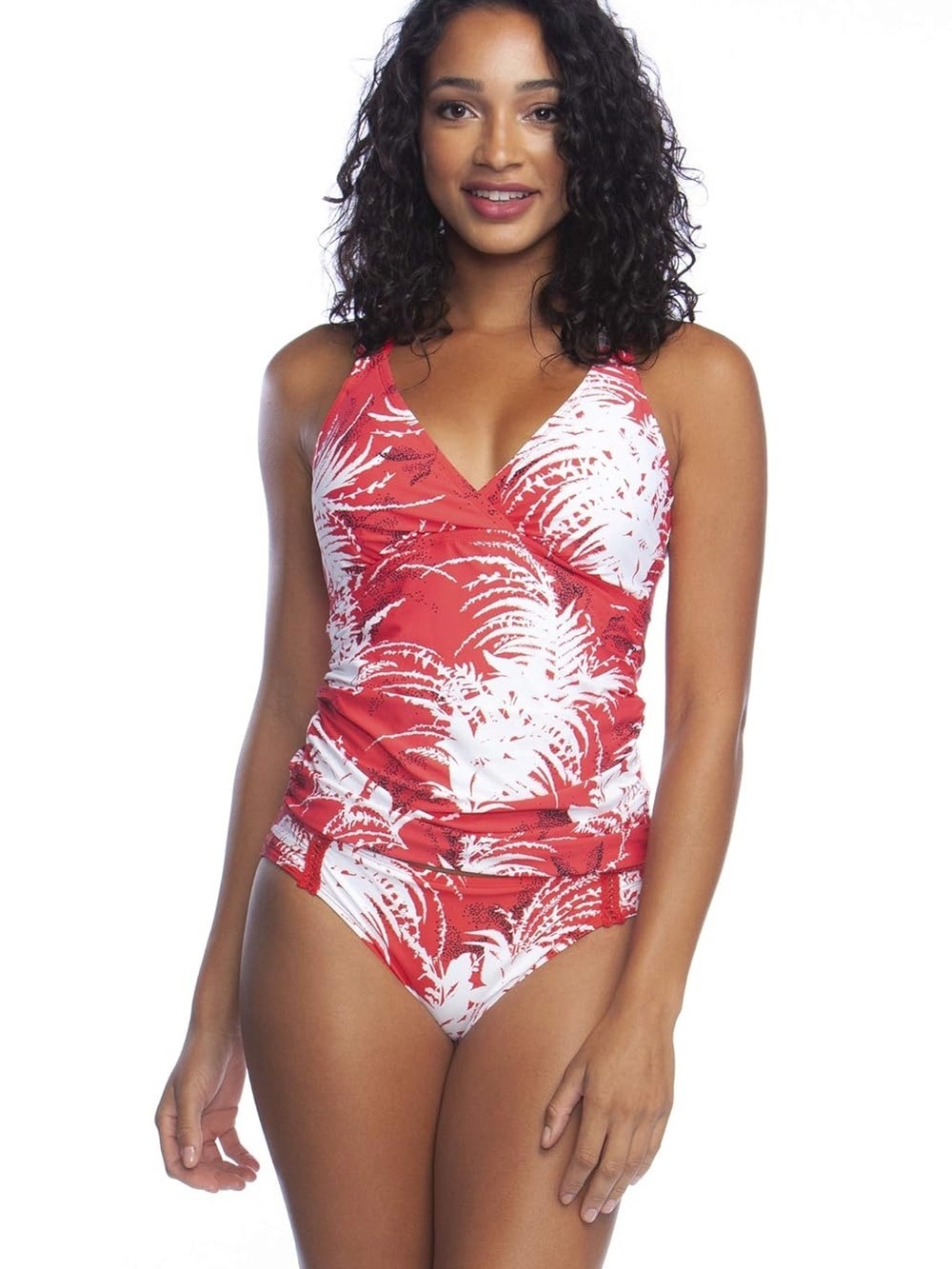 La Blanca Women's Underwire Cross Back
Tankini Swimsuit Top